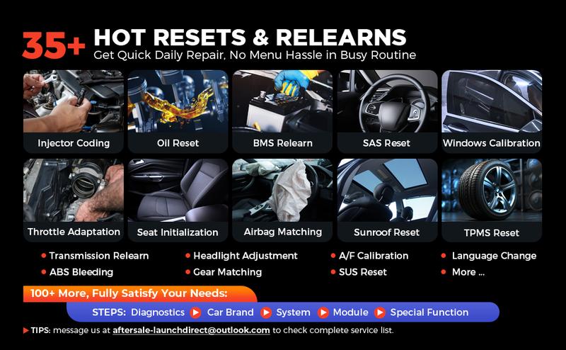 LAUNCH X431 CRP919XBT Elite OBD2 Scanner Car Wireless with ECU Coding, 35+ Resets, CANFD&DOI, DBScarVII, FCA AutoAuth, and IMMO Features