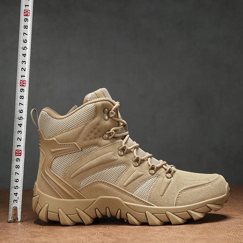 Men's all-season high-top wide fit Outdoor boots, lightweight and breathable anti-skid mountaineering shoes,Hiking boots, desert boots, work boots, suitable for jungle exploration, rock climbing, daily travel, camping, tourism, fishing and other activitie