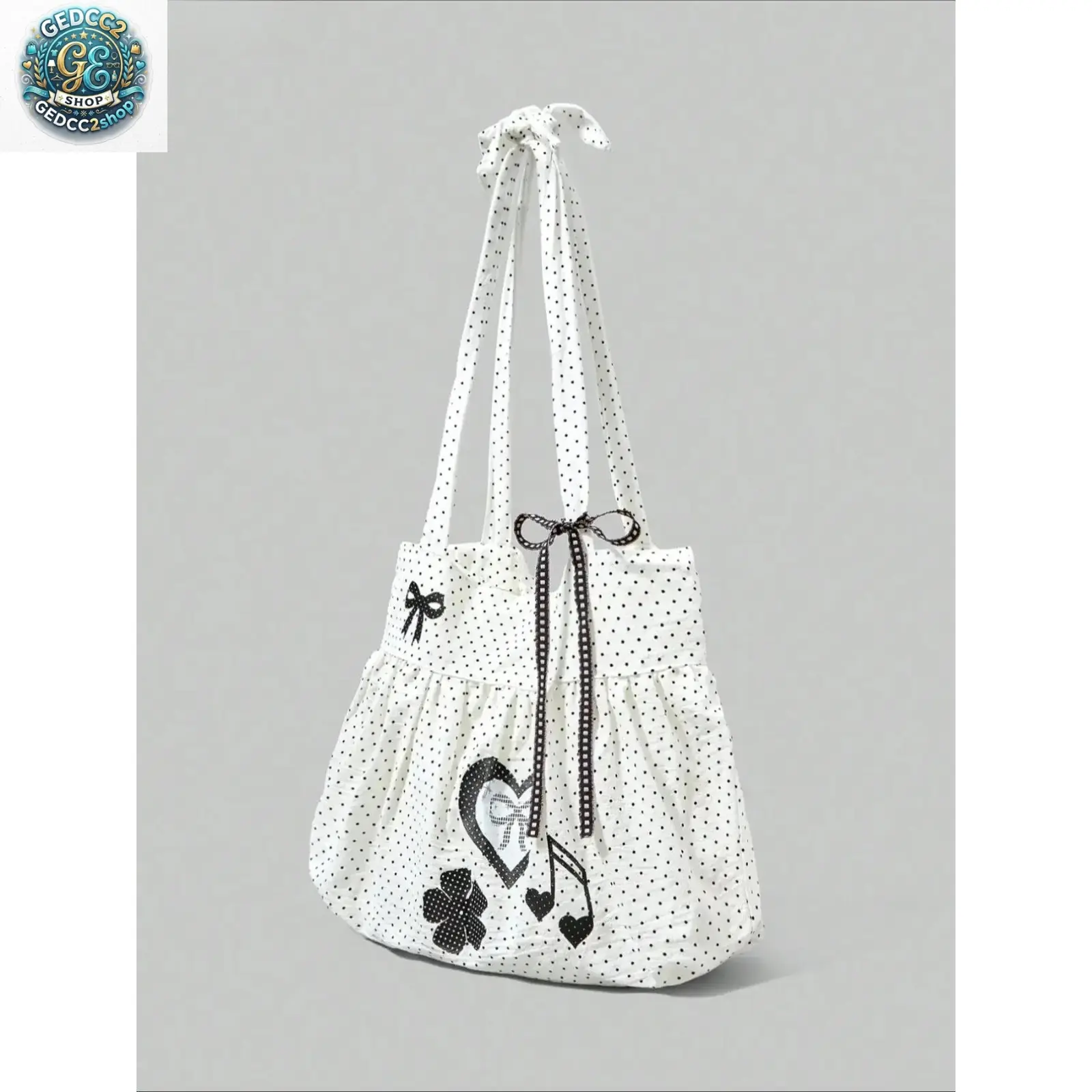 Women’s Bow Tote Bag, Vintage Floral Embossed Shoulder Bag with Large Capacity Laptop Compartment, Y2K Coquette Style Handbag for Work & School