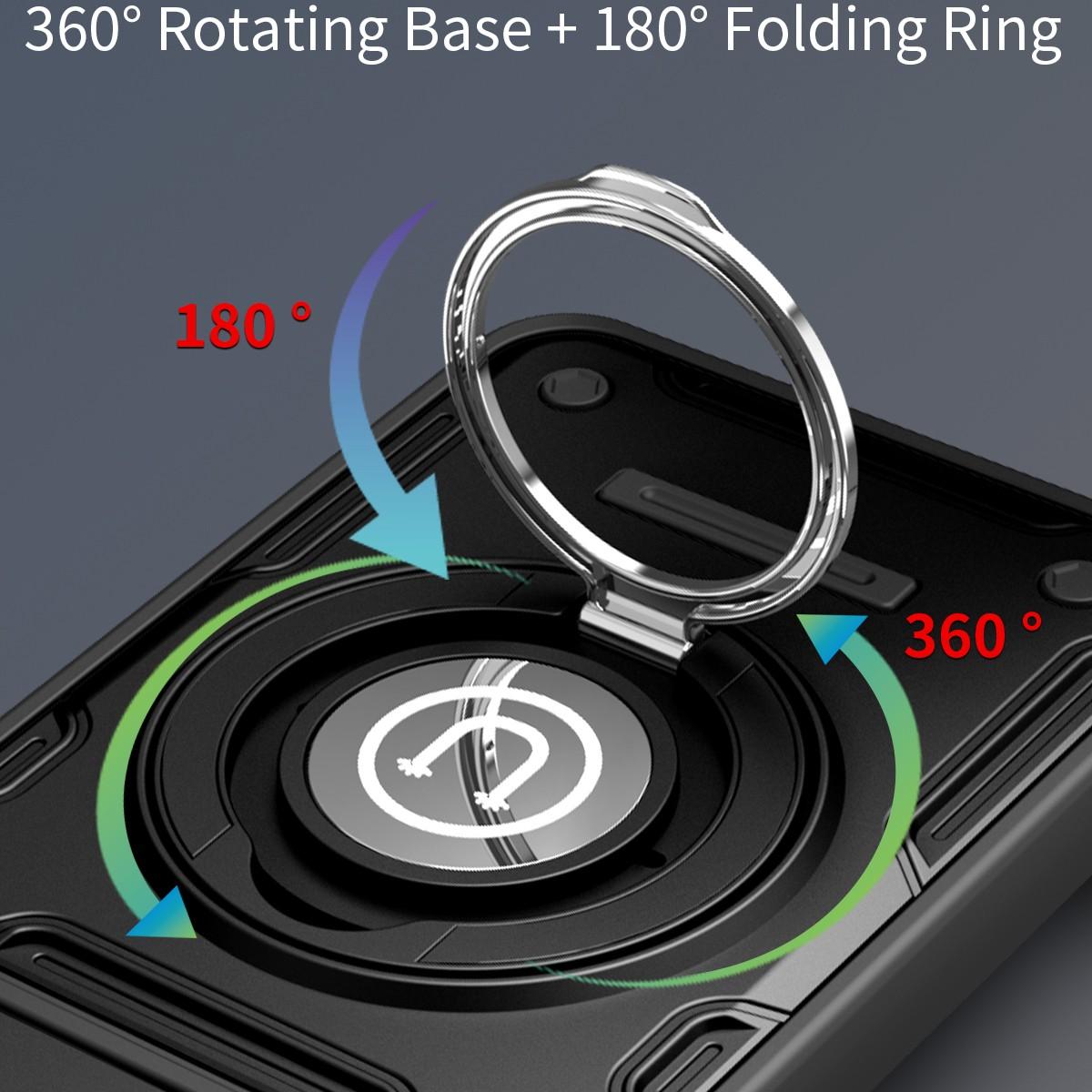 New 360 Rotating Magnetic Stand Phone Case for Tecno Spark20 & Tecno PoP8, Anti-Drop Phone Shell with Camera Cover Protection