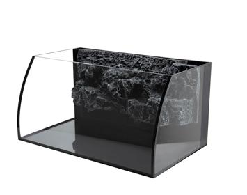 Hygger  8 Gallon LED Beginner Aquarium Bit  with Ultra-quiet  Power Filter Pump, 18W Colored led Light, Wide View Curved Shape Fish  with mountain view background，with gift for fish lovers ，small  for betta fish tank