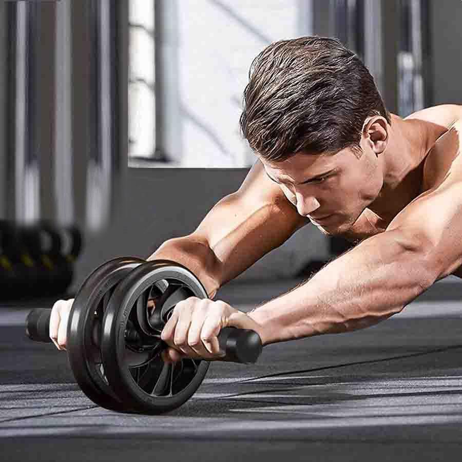 Ab Wheel Core Exercise Roller for Men & Women, Home Gym Fitness Equipment, Abdominal Workout Machine, Quiet Abdominal Workout, Slim Belly Trainer, Abdominal Training Equipment, Abdominal Muscle Trainer