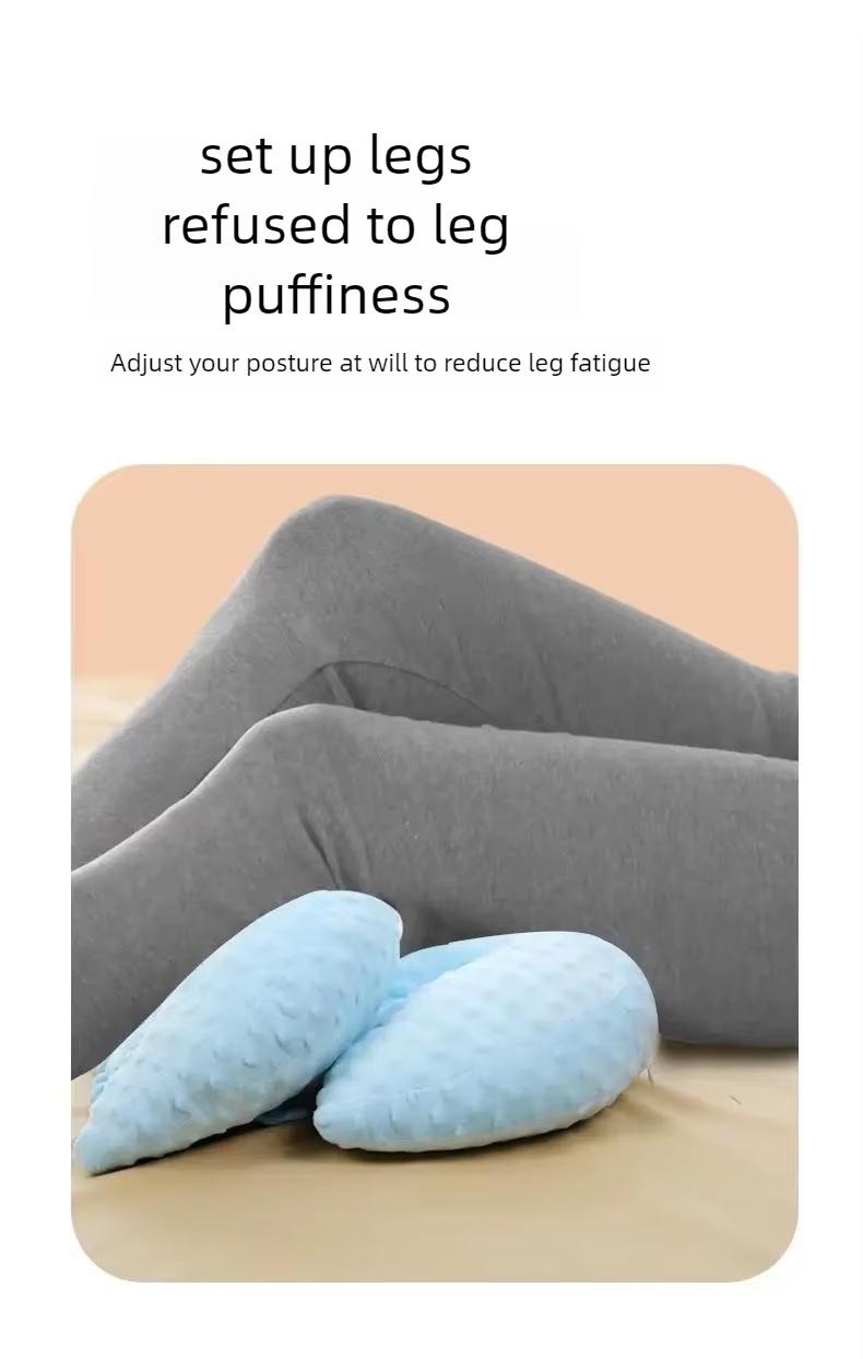 2pc Pregnancy Pillow for Waist, Back & Abdomen Support, Ergonomic Side & Stomach Sleeper, Adjustable Soft Polyester Maternity Pillow