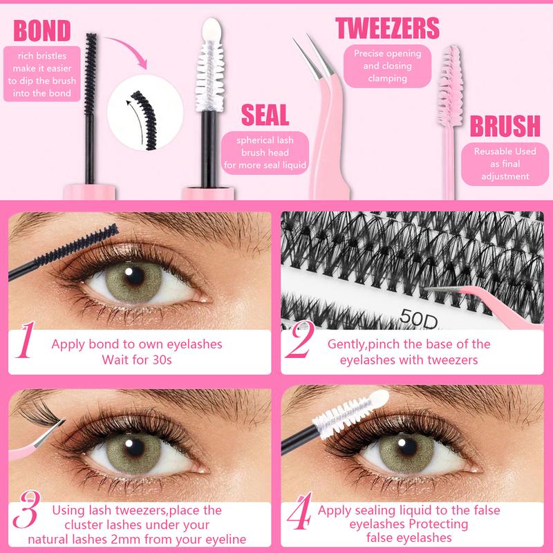 High Capacity False Eyelash Extensions Kit, D Curl Fluffy Design, Multiple Sizes Available, Ideal for Daily Use & Special Occasions, Eyelash Extensions Set