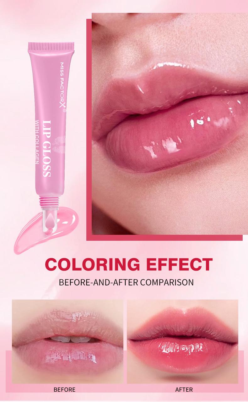 Valentine's Day Lip Gloss Set, 6pcs Box Colorful Moisturizing Lip Gel, Long-Lasting Hydration, Unique Gift for Women, Mother's Day & Christmas