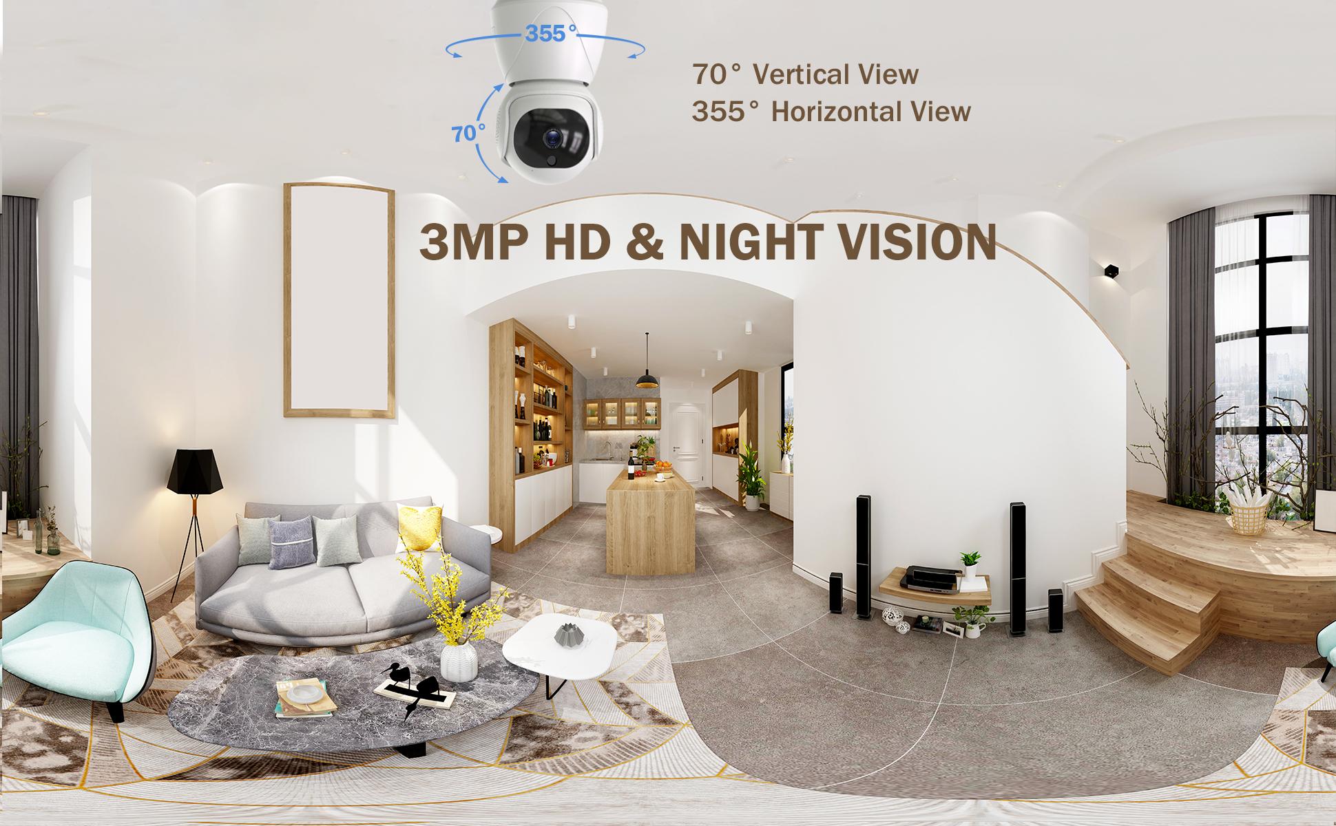 Smart Home Security Camera with SD Card, 2.4/5GHz Indoor 2.5K HD Pan/Tilt WiFi Camera Works with Alexa/Motion Detection/2-Way Audio/Night Vision/Pet Smart Home Security Camera with SD Card, 2.4/5GHz Indoor 2.5K HD Pan/Tilt WiFi Camera Works with Alexa/Motion Detection/2-Way Audio/Night Vision/Pet