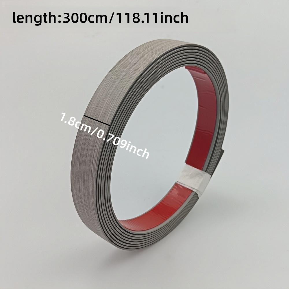 1 roll of self-adhesive edging repair strip, self-adhesive PVC decorative strip, easy to install, suitable for cabinet repair and furniture renovation（300cm/118.11inch)