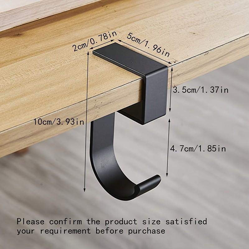 Detachable Portable Backpack Hook for Tables, No Adhesive Card Clip Design, Easy One-Second Installation, Fits Desk, Study Table, Office Table