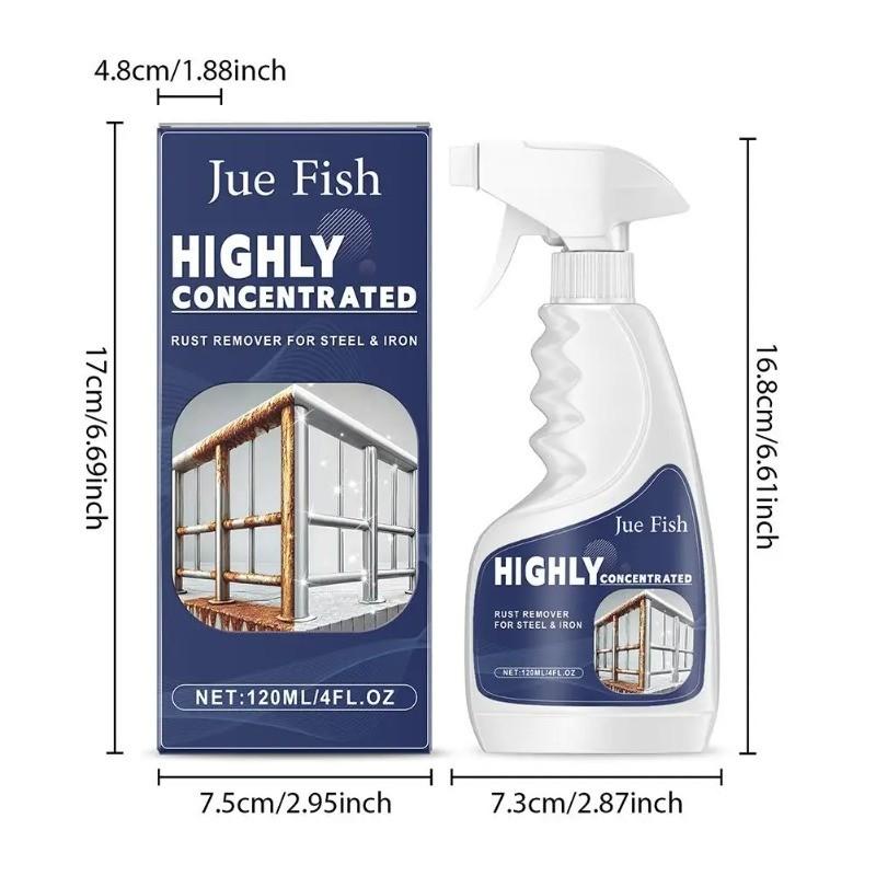 120ml Powerful Rust Remover Spray Fast Acting Rust Dissolver & Anti-Rust Coating for Metal, Car Tools Multi-Surface Cleaner