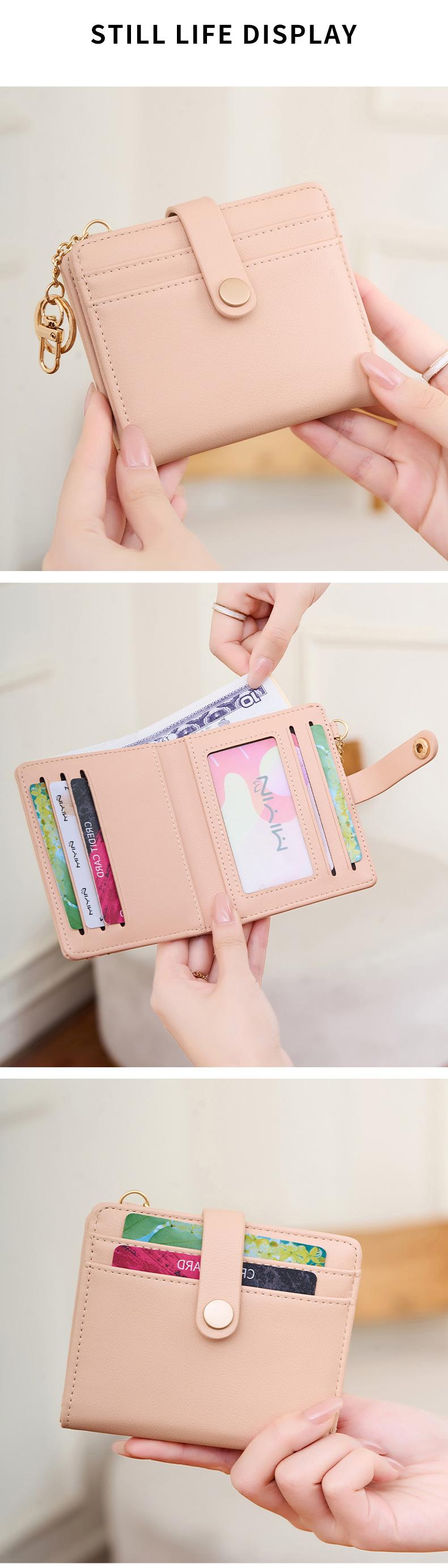 RFlD barrier, ultra-thin double fold credit card wallet,women's multifunctional, small and lightweight coinwallet, women's fashionable pocket wallet, designed forsecurity, unique design,ideal gift，Christmas Gift, Valentine's Day Gift, Rfid Wallet