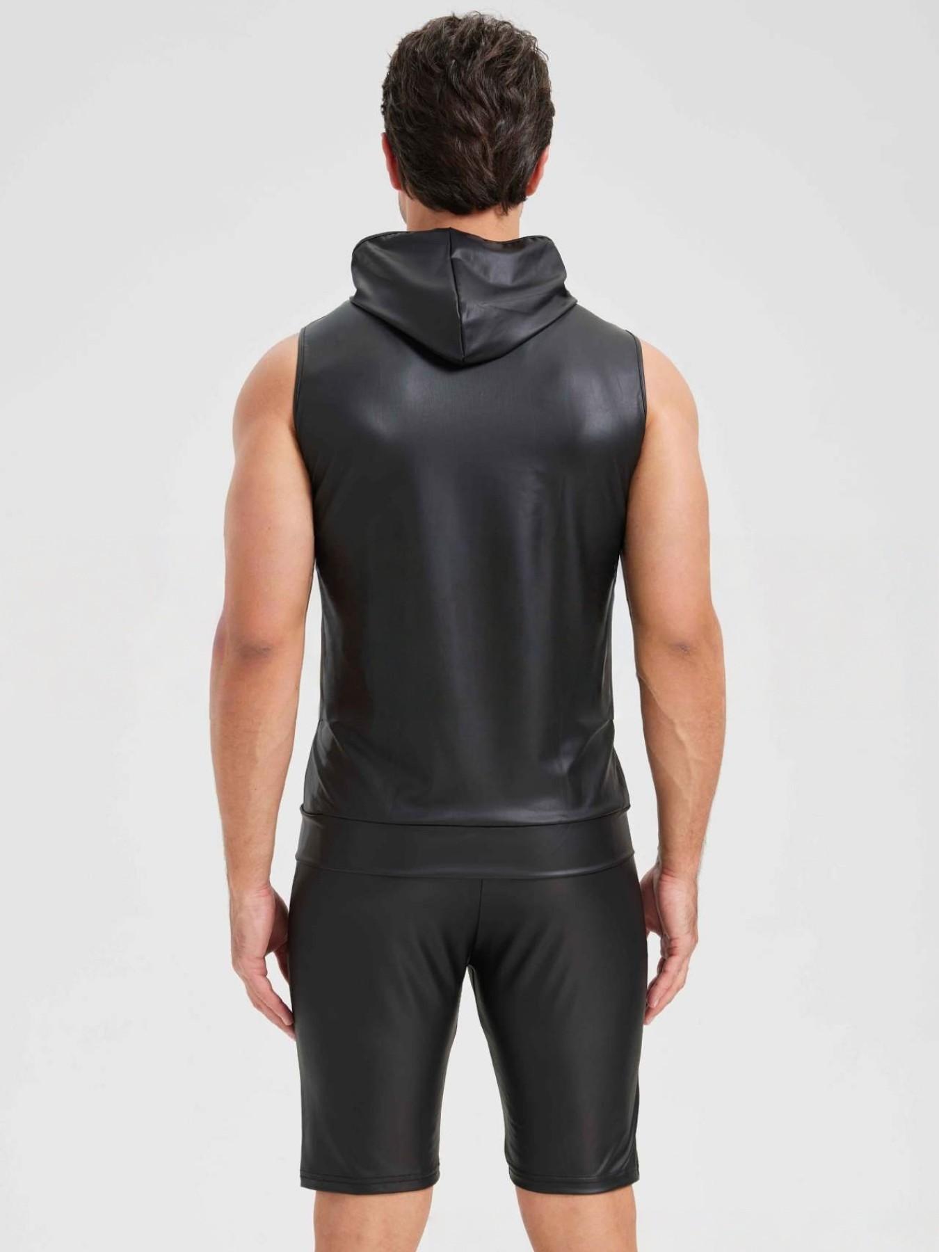 Men's Zipper Vest Jacket, European and American Style, Stage and Bar Performance Wear, Fashionable Upper Garment, Perfect for Shows