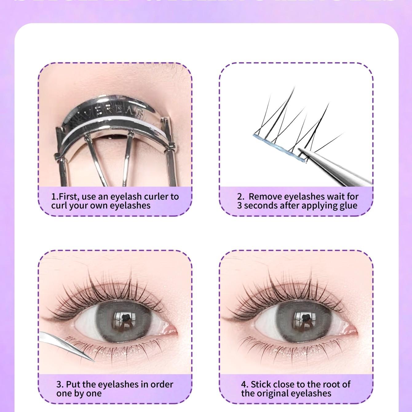 120 Pcs Small Fire Style Lower Lashes, Natural Soft, Transparent Base, Easy to Wear, 4-6mm Length, C Curl, for Daily Use, Role Play, DIY Eye Decoration