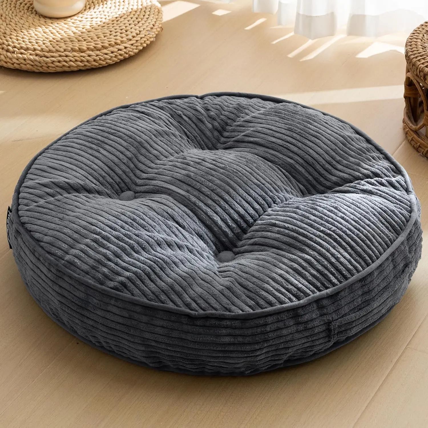 Round Dark Grey