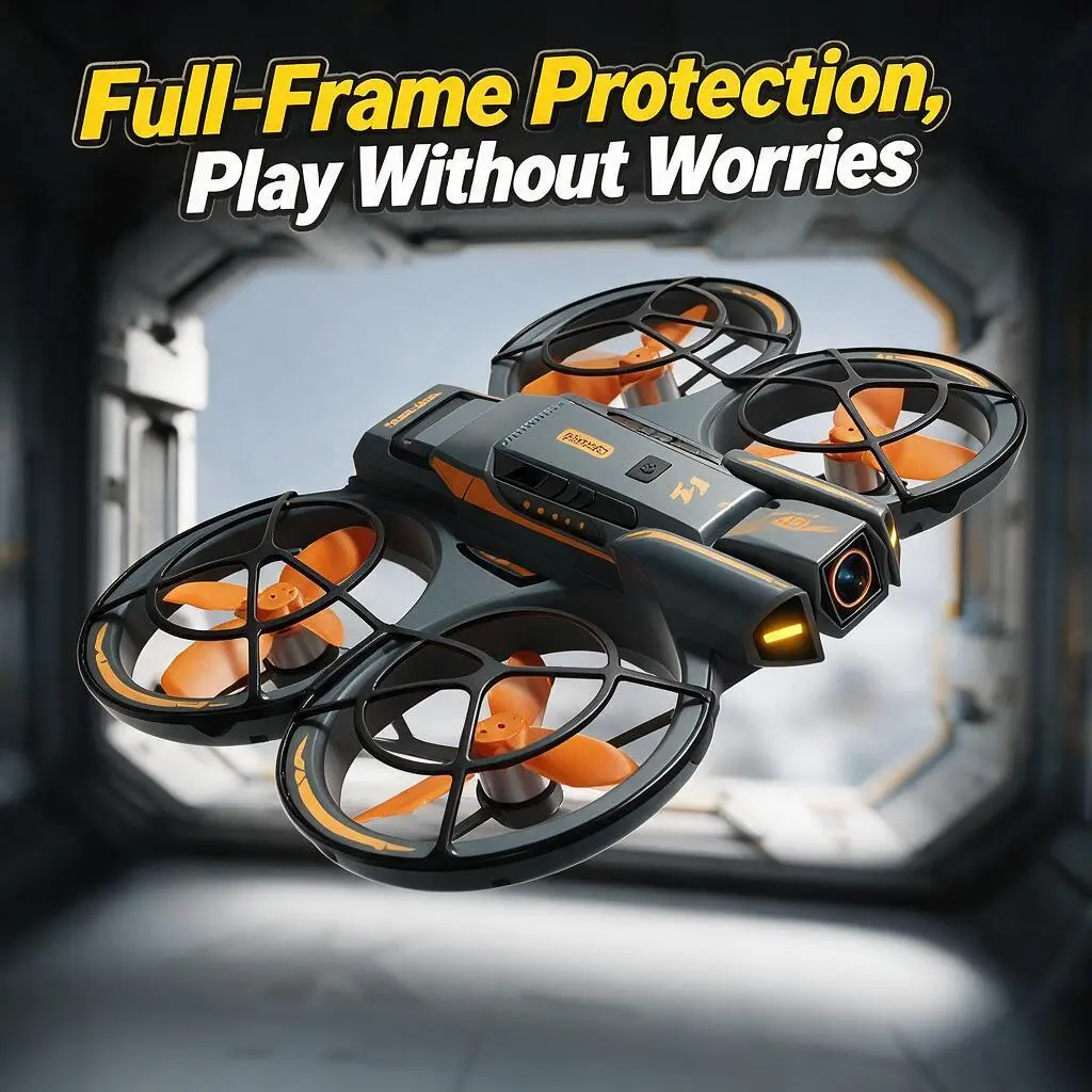A21 RC Quadcopter Drone Toy with Full Protective Frame, 2 Modular Batteries, Accessories for Outdoor Leisure Recreational Play