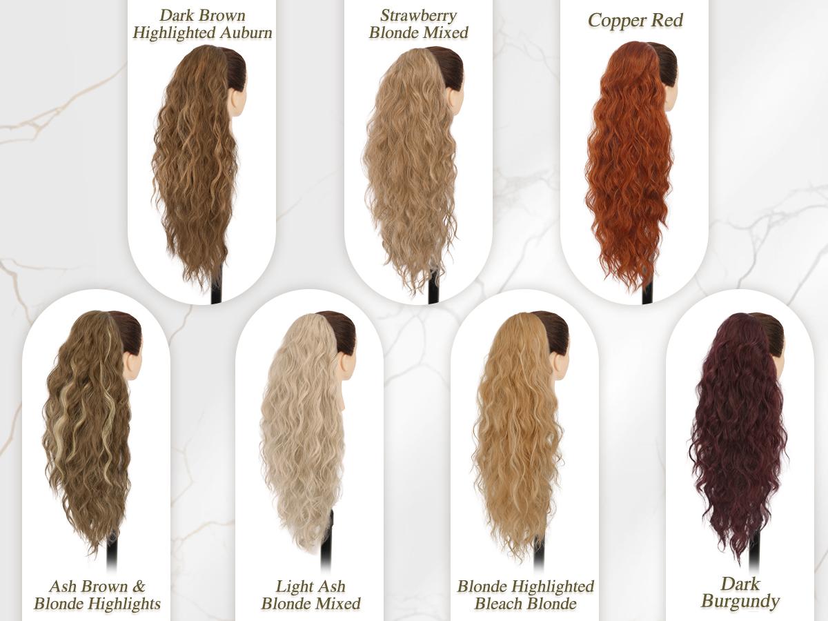 BARSDAR Ponytail Extensions - 26 Inch Drawstring Ponytail Hair Extensions for Women - Long Curly Wavy Synthetic Clip in Fake Pony Tails Hairpieces BARSDAR Ponytail Extensions - 26 Inch Drawstring Ponytail Hair Extensions for Women - Long Curly Wavy Synthetic Clip in Fake Pony Tails Hairpieces