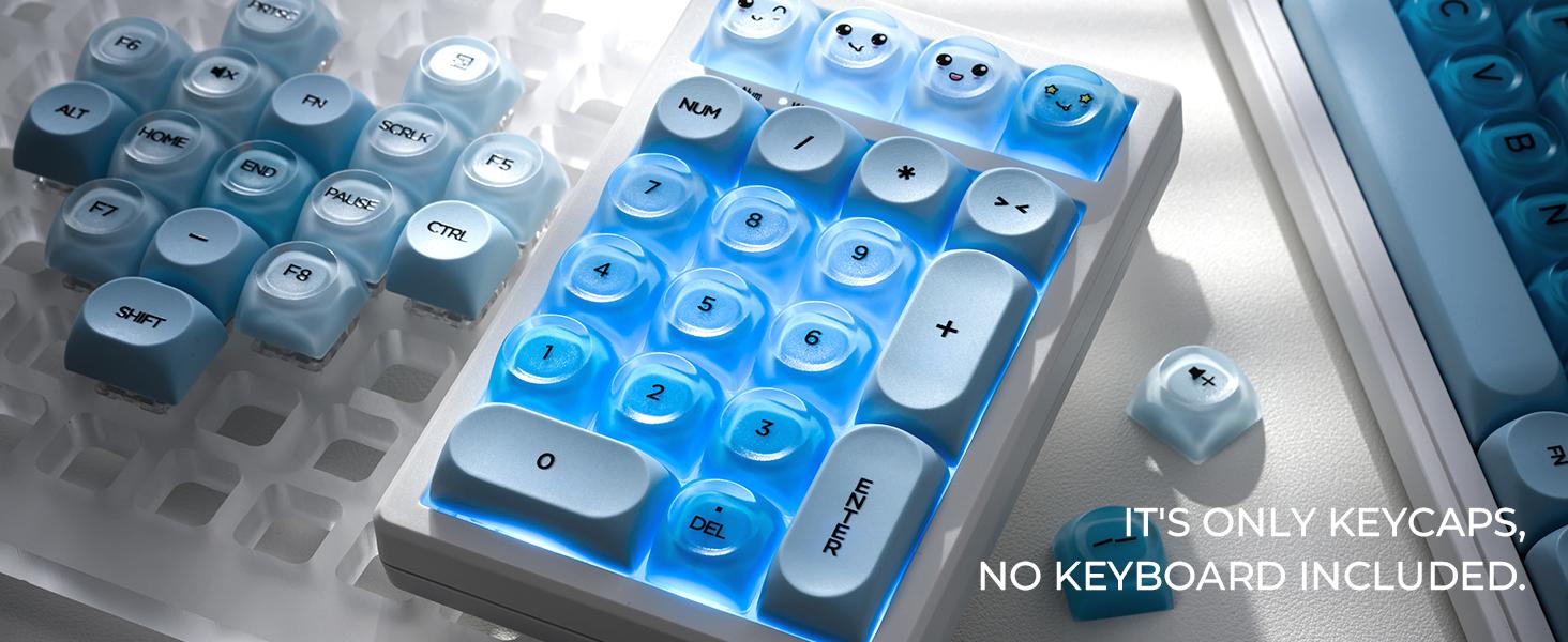 Keycaps Only!!! XVX Foundation/Pink Blush/Uyuni Dreams/Berry Kiss HOA Profile Translucent Keycap Set PBT+PC 132-Key（only keycap, not include a keyboard）