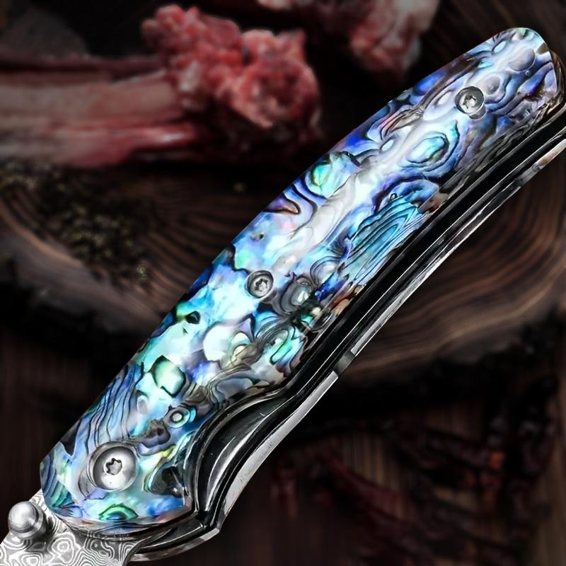 Seashine Damascus-A sharp steak knife is an excellent gift for cutting meat and fish in the kitchen Kitchenware Sturdy