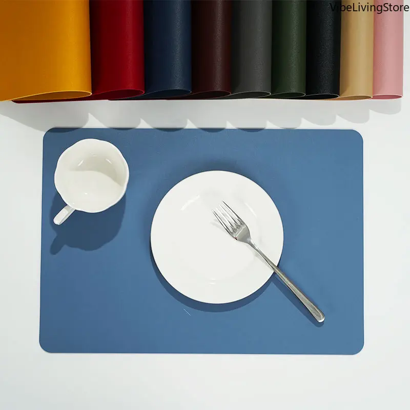 Double-Layer PU Leather Placemats, Nordic Aesthetic Heat-Insulated Non-Slip Pads, Multi-Use Decorative Disc Coasters for Daily Dining, Lawn Games Croquet Setup
