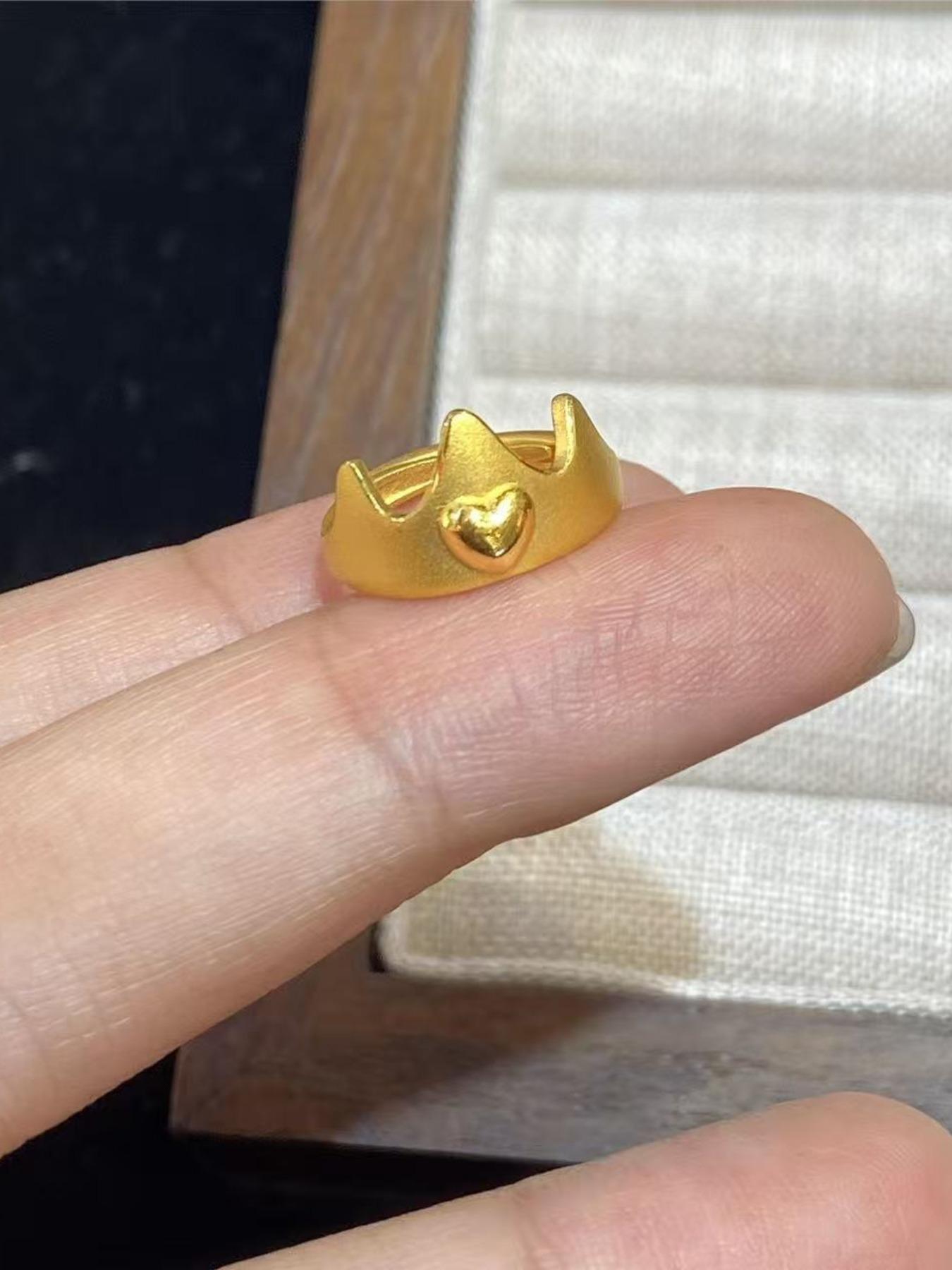 Cute Crown Heart Baby Ring, Perfect Photo Prop, Party Jewelry Accessory, Infant Photography Ring, Baby Shower Gift