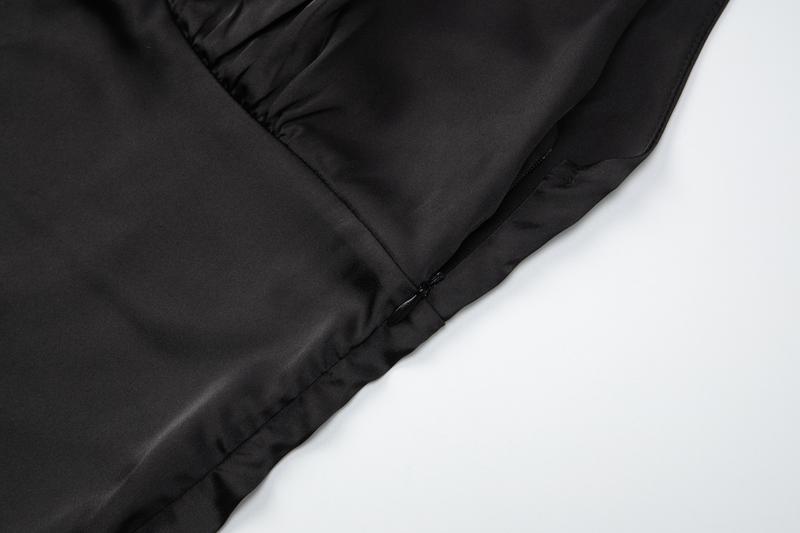 Women's Satin Lace Trim V Neck Solid Bodycon Tank Dress, Sexy Backless Lace-up Plain Slim Fit A-line Black Maxi Dress, Party Club Date Evening Gown Holiday Beach Vacation Daily Elegant Casual Tie-back Long Dresses For Ladies Summer Fashion Clothes Wear