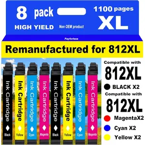 Epson Ink Cartridges Combo Pack 8 Pack  Black Cyan  Magenta Yellow for Workforce Pro Printer
