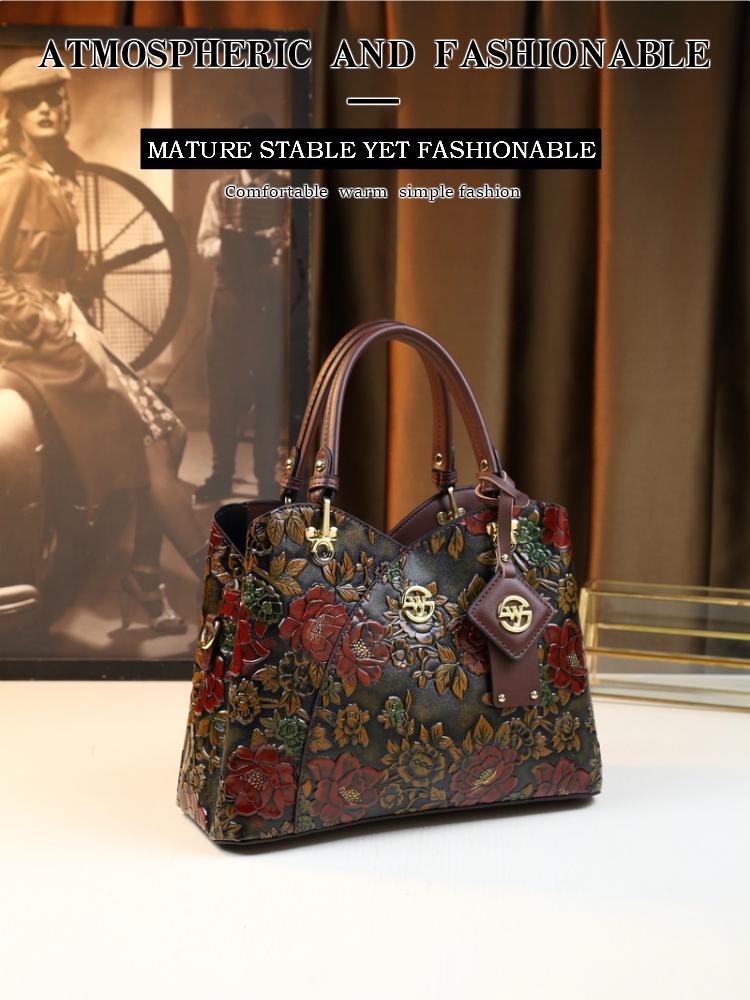 Vintage Commuter Classic Floral Design Handbag, Premium Shoulder Bag for Women, Fashion Crossbody Bag, Stylish and Durable