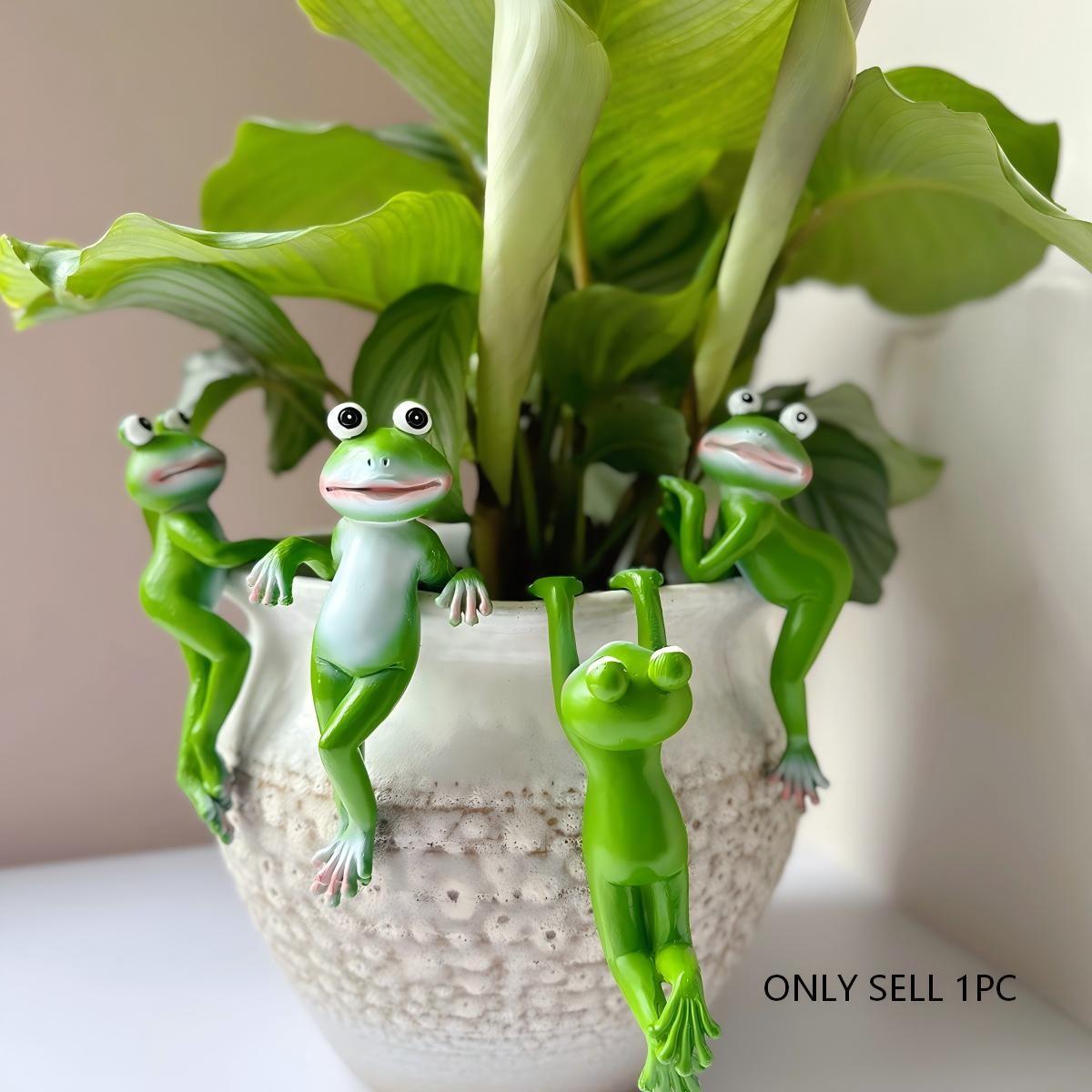Home Garden Decorative Frog Resin Craft, Creative and Cute Personality, Portable Bonsai Decoration Hanging Ornament