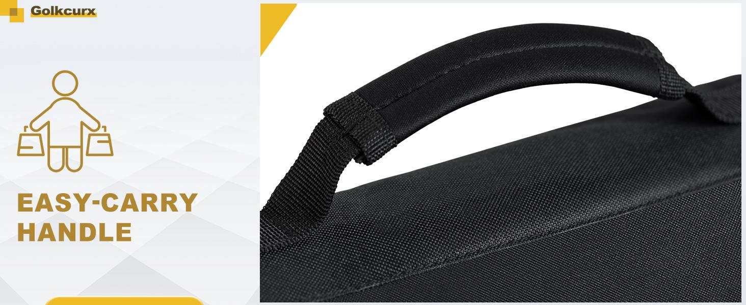 Golf Shoe Bag for Travel Zippered Sport Shoe Carrier Bags with Side Accessory Pockets for Socks, Tees, Golf Balls