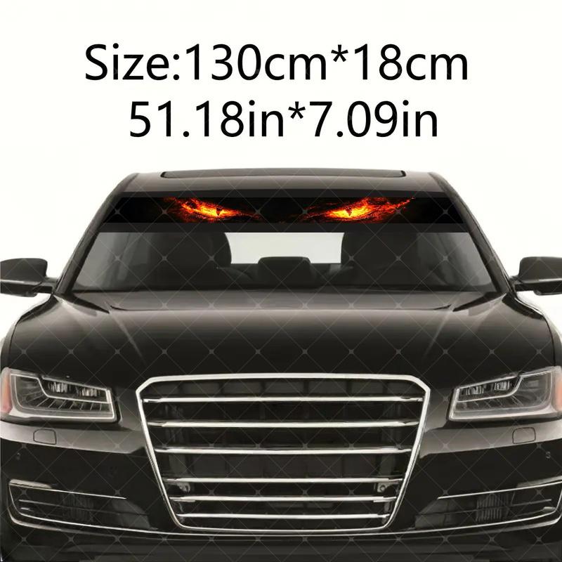 Unique Devil Eye Car Windshield Sticker, Decorative Vinyl Decal, Vehicle Exterior Decoration, Scratch Cover Waterproof UV Protection, Fits All Cars