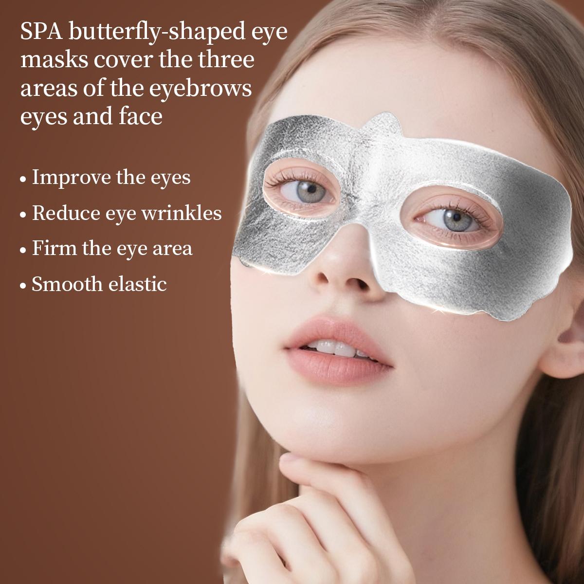 Dream Blue Eye Mask 5 Sheets X 2 Boxes, Rich in Collagen, Caffeine & Niacinamide, Moisturizing Brightening Firming, Skincare Gift