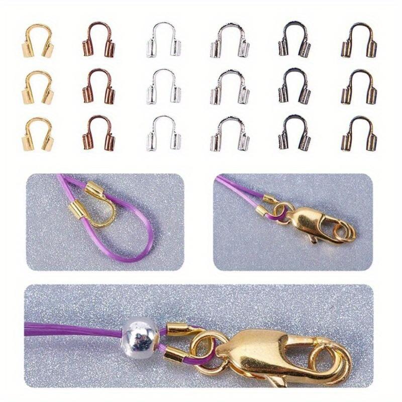 100pcs Wire Protectors Wire Guard Guardian Protectors Loops U Shape Accessories Clasps Connector For Jewelry Making