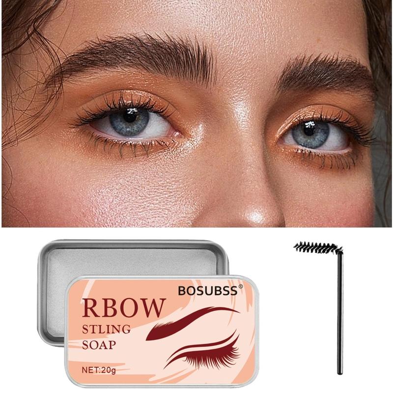 Bosubss Eyebrow Cream Soap, Long-Lasting Natural Dye, Waterproof Eyebrow Gel, Refreshing Lash Primers, Transparent Brow Styling Wax, 1pc
