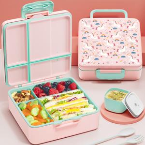 Fimibuke Bento Lunch Box,BPA Free&Leakproof Lunch box with 4 Compartments, Insulated lunch Bag, Stainless Steel Insulated Water Bottle, Ice Pack & Utensils,Birthday Gifts for School Girls Boys dealsforyoudays Fimibuke Bento Lunch Box,BPA Free&Leakproof Lunch box with 4 Compartments, Insulated lunch Bag, Stainless Steel Insulated Water Bottle, Ice Pack & Utensils,Birthday Gifts for School Girls Boys dealsforyoudays