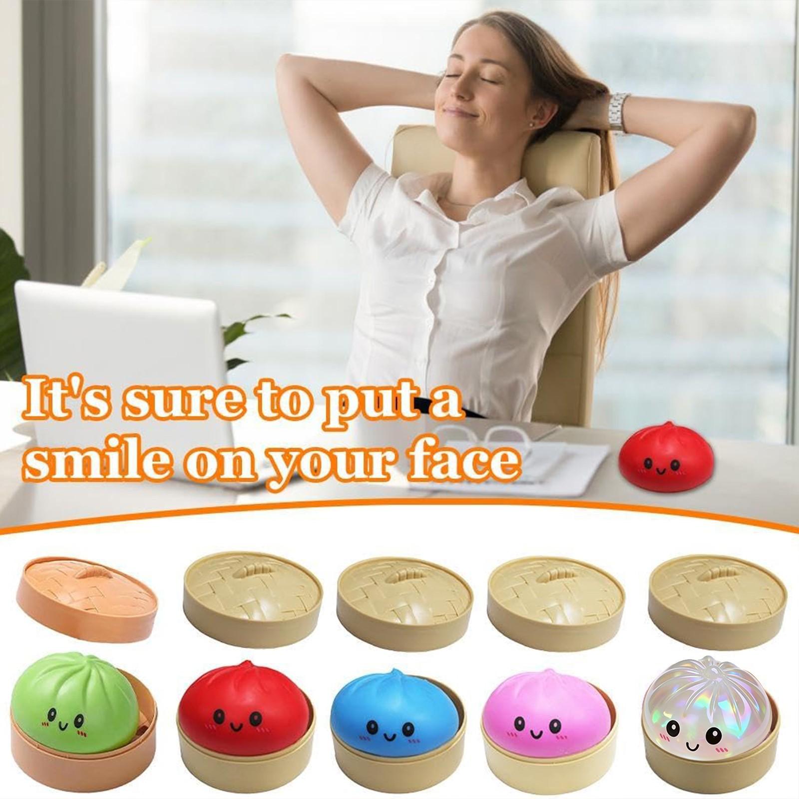 Giant Glitter Dumpling, Colorful Dumplings Stress Balls, Soft Squeeze Decompression Dough, for Adult Anxiety Relief & Sensory Play, for Stress Relief