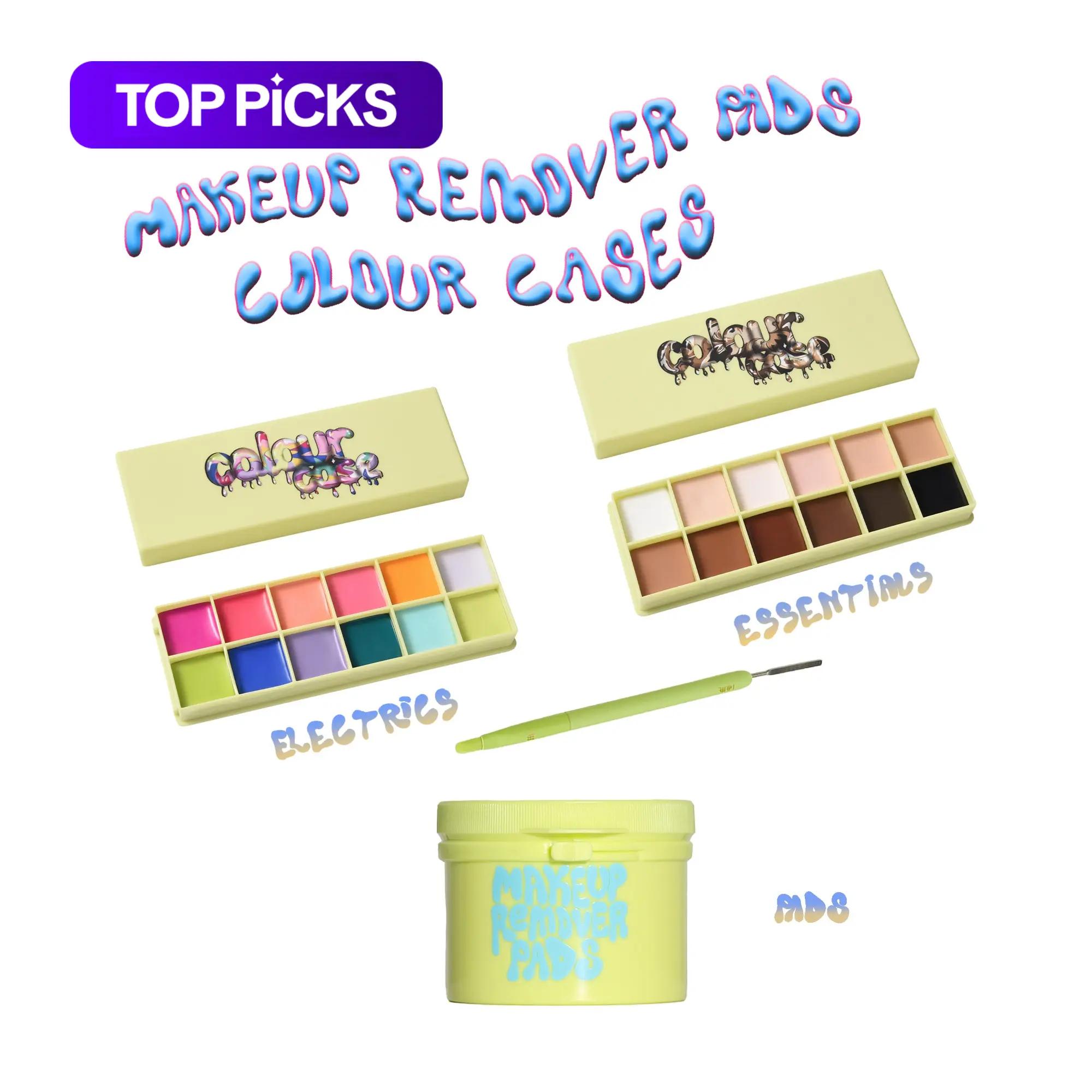 Colour Case & Makeup Remover Pads Bundle - Made By Mitchell - Makeup Palette Set - Eye Shadow Palette - Eyeshadow Palette