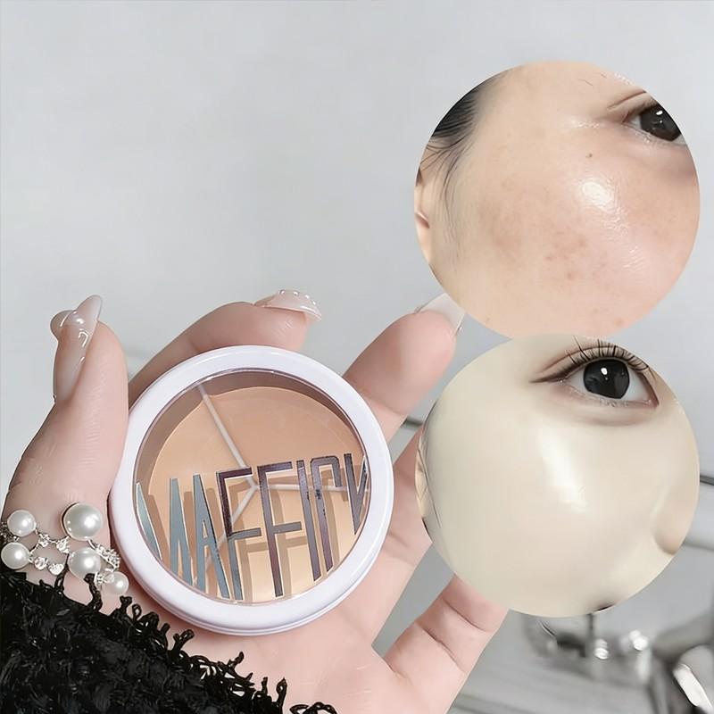 Long-Lasting Matte Concealer Trio, Dark Circle Corrector, Smooth Gel Finish, Covers Redness, Brightens Skin, Medium Coverage, All Skin Types