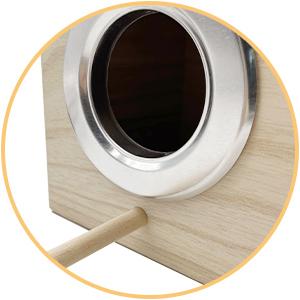 Parakeet Nesting Box Bird House for Cage Wood Mating Box Bird Breeding Box for Lovebirds, Cockatoo, Budgie, Finch, Canary Small and Medium Sized Birds (M:7.9 * 4.7 * 4.7 inch)