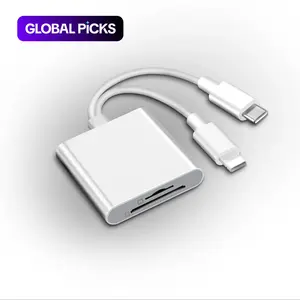 2 In 1 SD Card Reader, 1 Count Portable Type-C Card Reader, Dual Slots Memory Card Reader for Game, Plug & Play Reader，Suitable for SD/TF/Micro SD