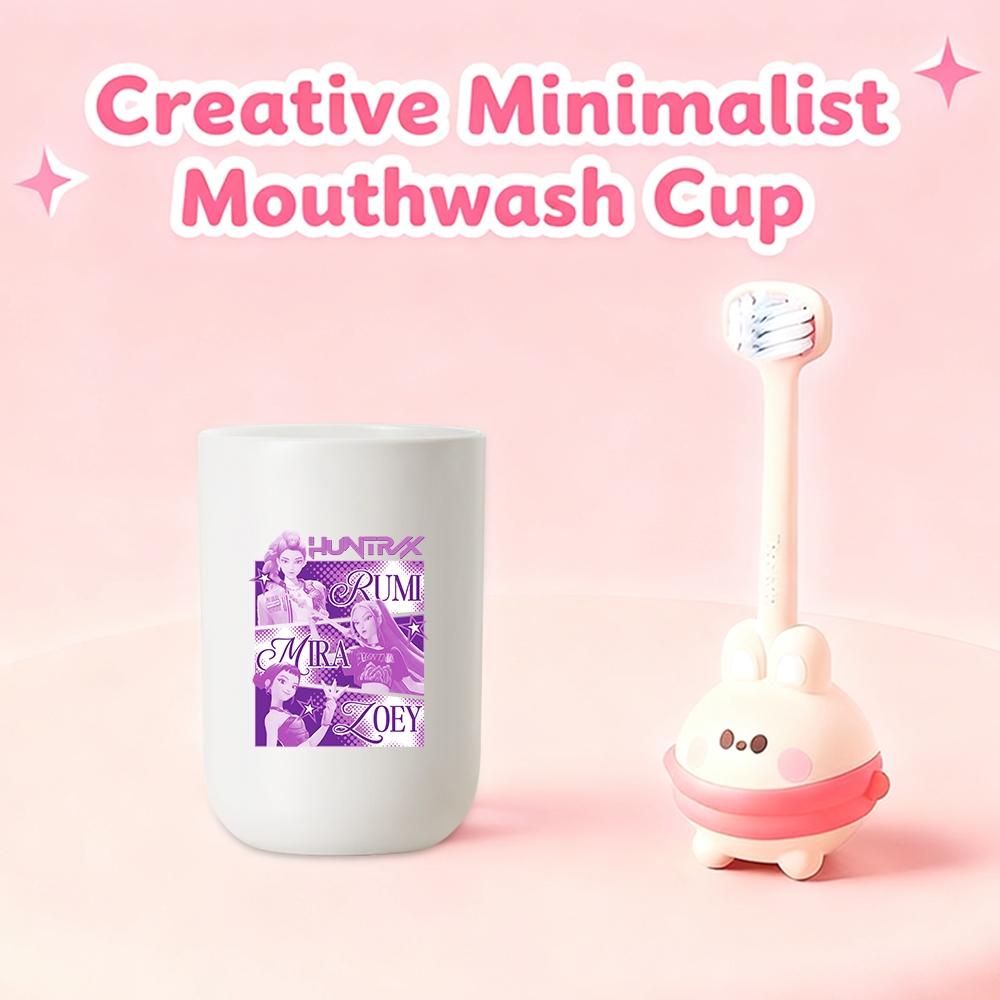 1pc mouthwash cup, cartoon pattern printing, durable bathroom toothbrush cup, wash cup, toothbrush holder, bathroom storage, bathroom water cup, brushing cup, Christmas Valentine's Day gift for students back to school (only cups are sold)