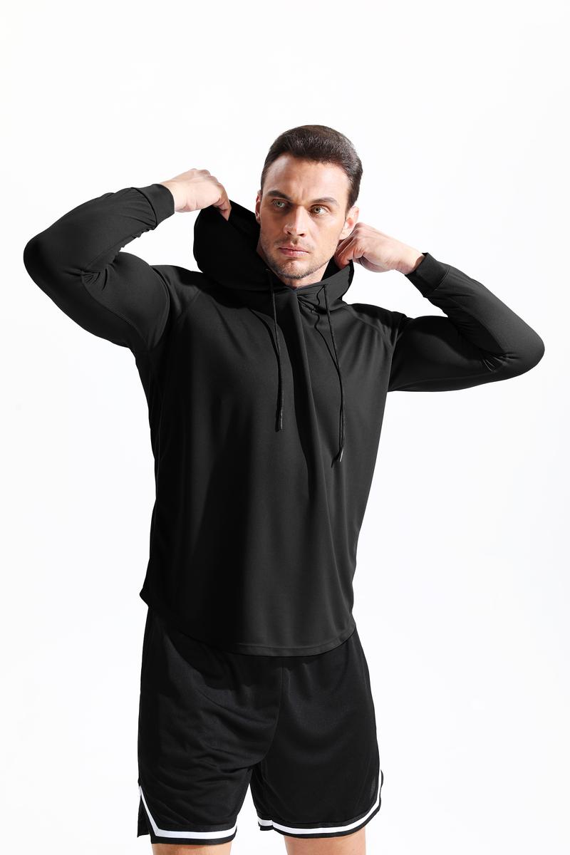 Cadmus Men's Athletic Hoodie - Long Sleeve Mesh Fabric for Running, Hiking, Fishing & Gym Wear - Lightweight, Durable & Breathable
