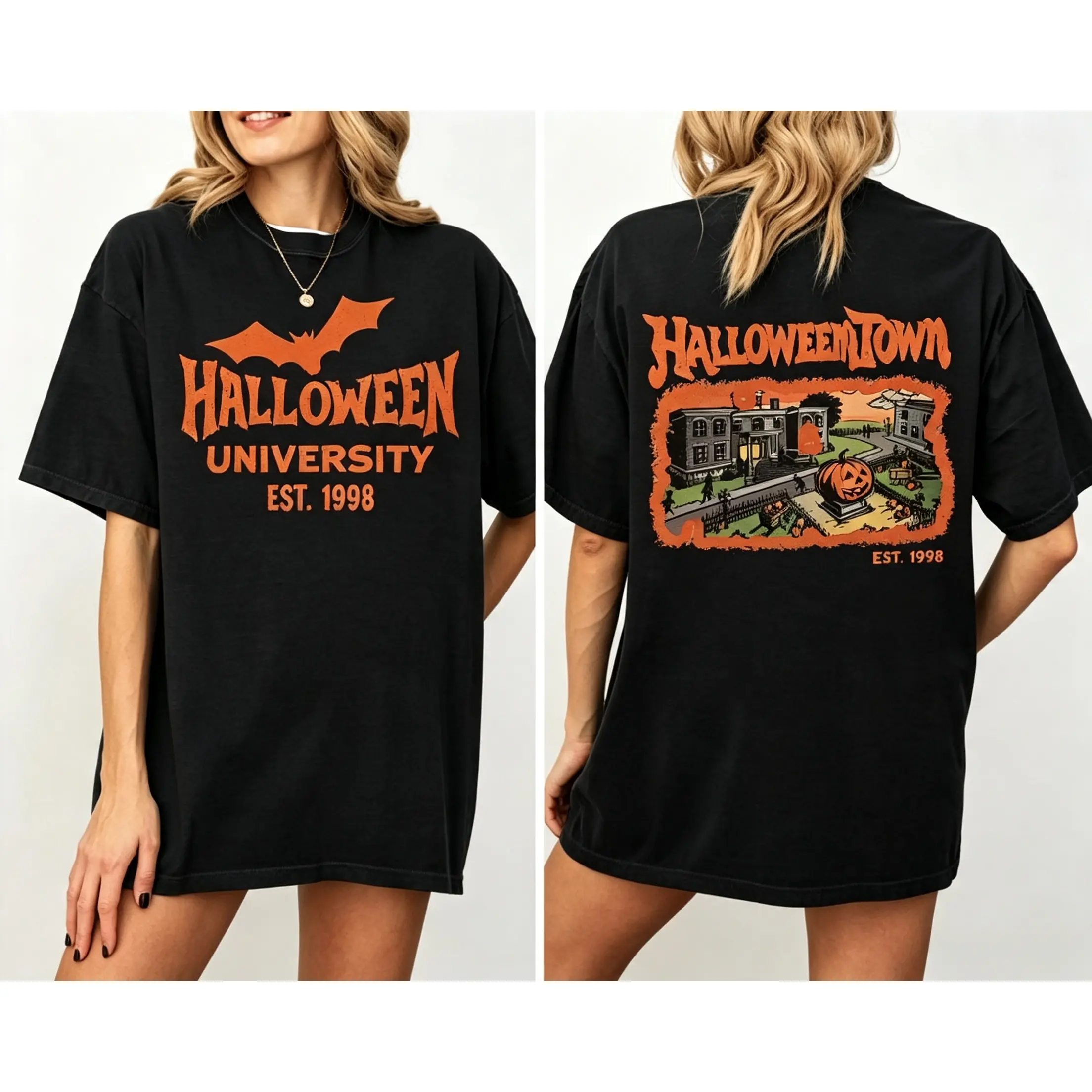 Vintage Halloweentown 1998 Tshirt, 2 Side Halloweentown University Shirt, Fall Tee, Halloweentown Tee, Halloween Retro Shirt