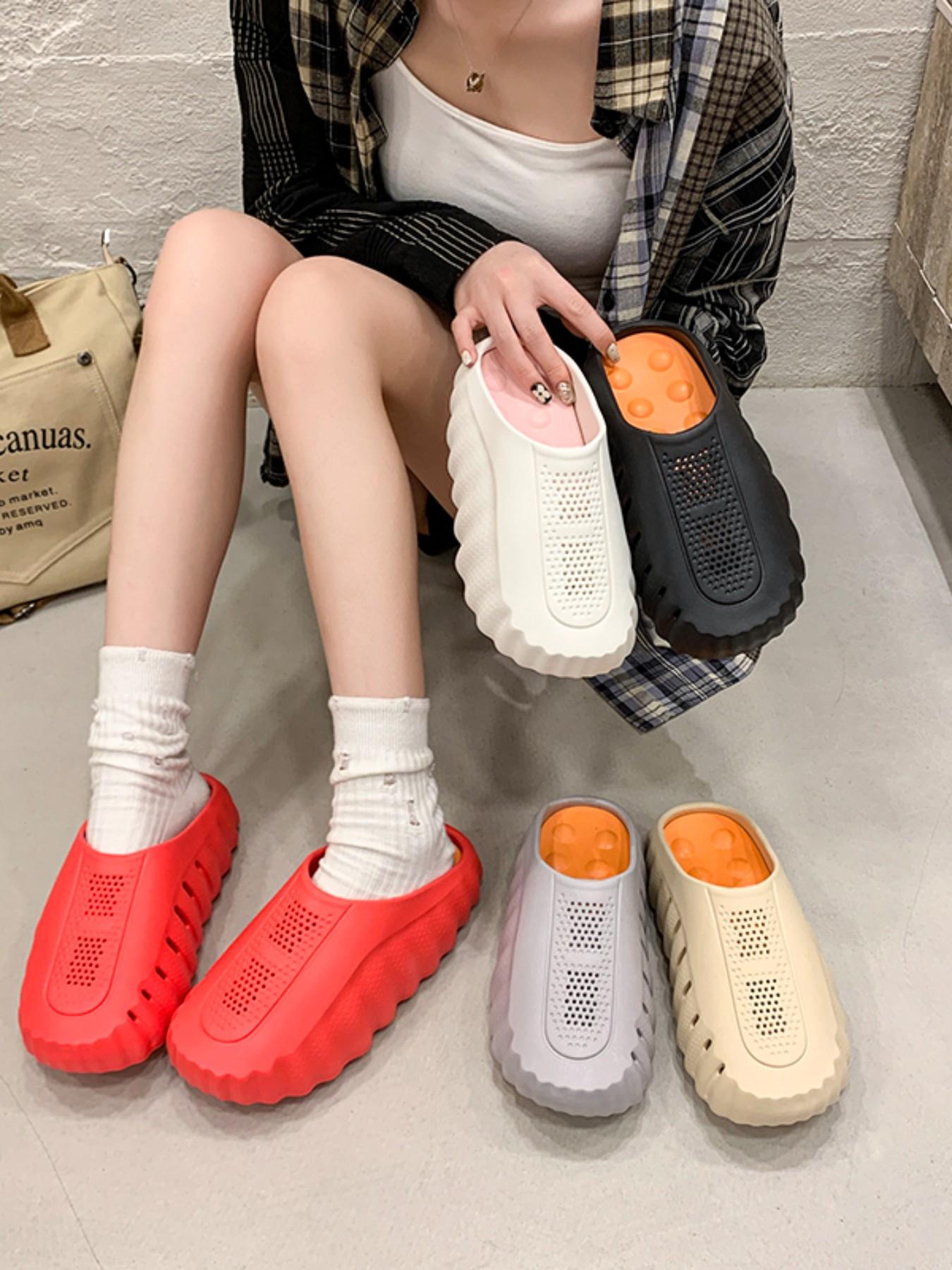 2026 Style Massage Slippers, Couples' Comfortable Soft Outdoor Sports Shoes, Men's Toe-Over Slippers, All Seasons Eva Material