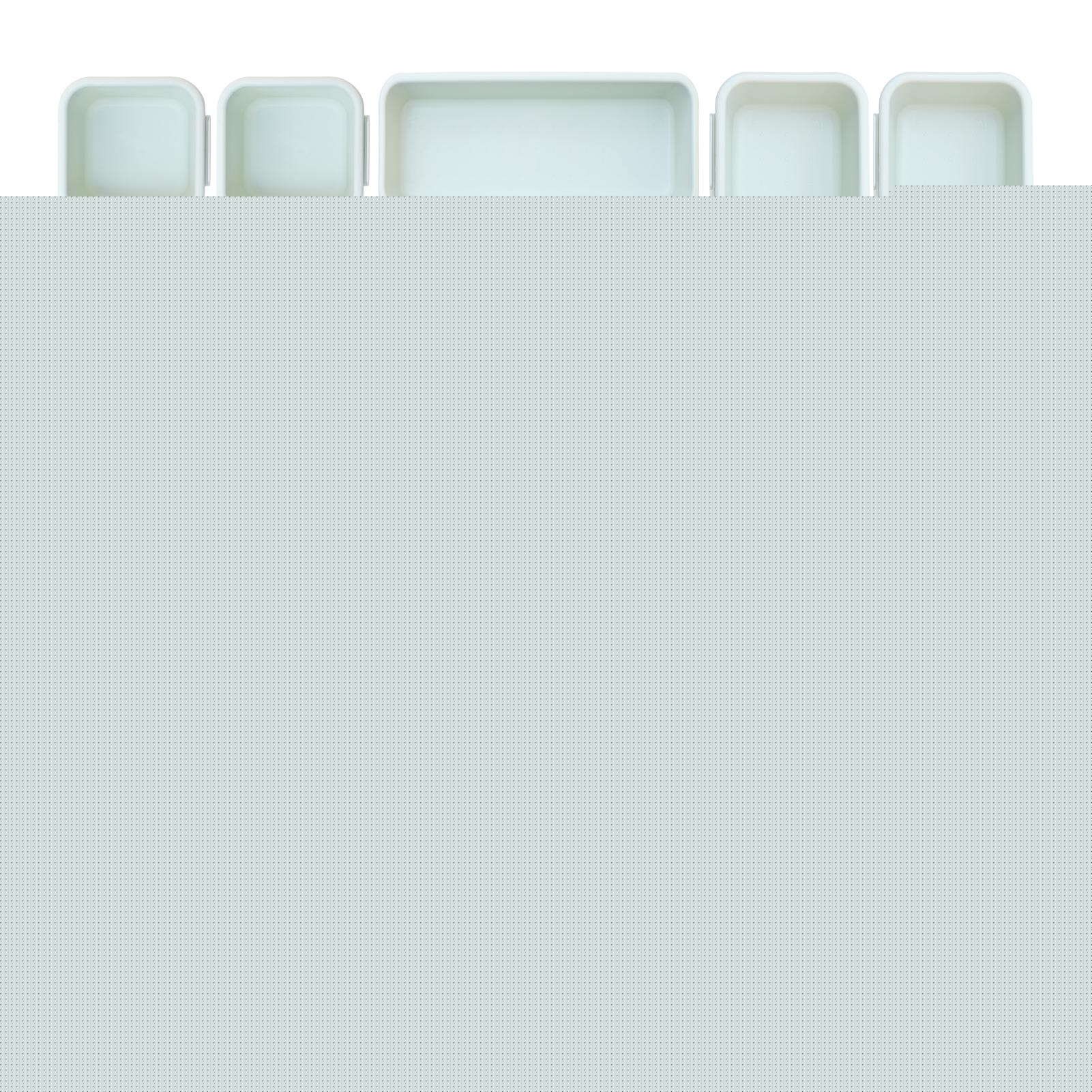 16-Piece Plastic Drawer Organizers Set - 4 Sizes, Versatile Storage Bins for Bathroom Vanity, Kitchen Utensils, Makeup, Office Supplies, Lightweight Sturdy, Bakeware