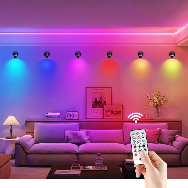 Battery-Powered Wireless Magnetic RGB Picture Light, Picture Frame Light, Adjustable Brightness with Timer, Ideal for Art Displays and Decoration