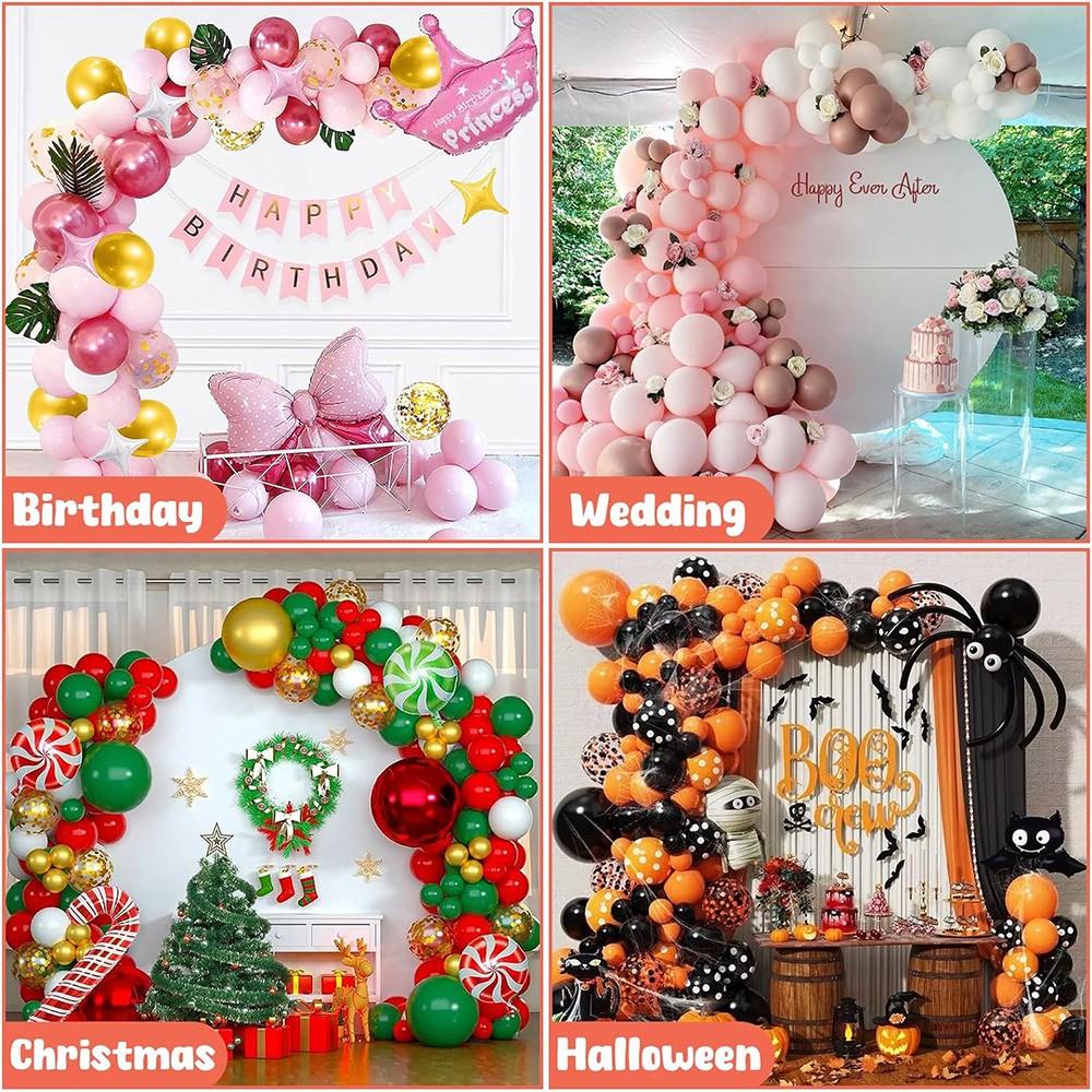 2.5m/1.5m Balloon Arch Kit, Freeform Bendable Balloon Column Stand, Half-Arch Balloon Frame with Base, Wedding Graduation Birthday Decor ( & Gold)