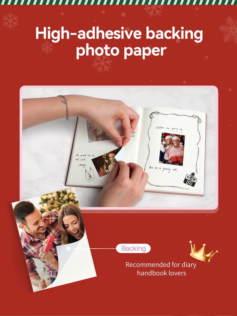 Hanin MT53 Mini Bluetooth Photo Printer – Portable Sticker Printer for iPhone & Android, 2x3" Instant Photos, GiftedInLove