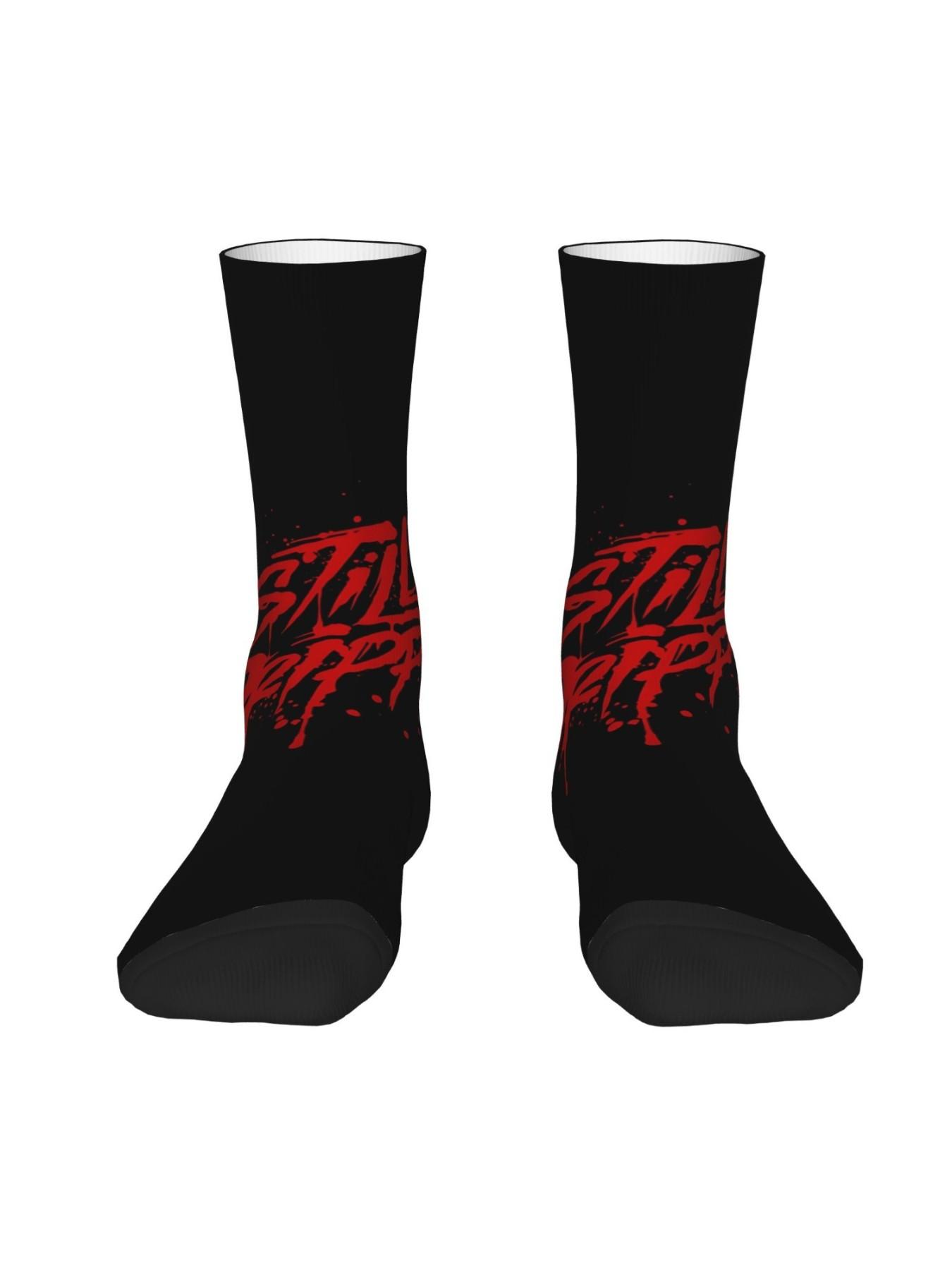 1 Pair Funny Still Drippin Vintage Harajuku Hip Hop Novelty Seamless Crew Crazy Sock