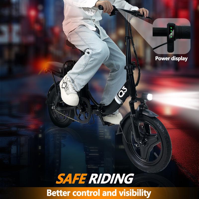 750W Folding Electric Bicycle with Removable Battery, Top Speed of 22+MPH, Range of 30+ Miles, 4 Riding Modes, Ideal for Commuting.