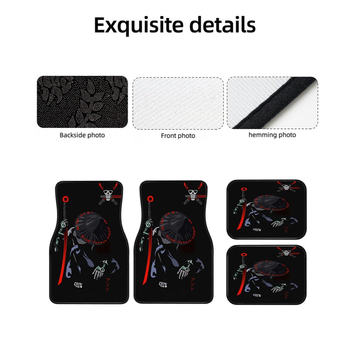 4-Piece Warrior Car Mat Set, All-Weather Non-Slip Front & Rear Mats, Stylish Interior Accessories, Ultimate Comfort & Protection