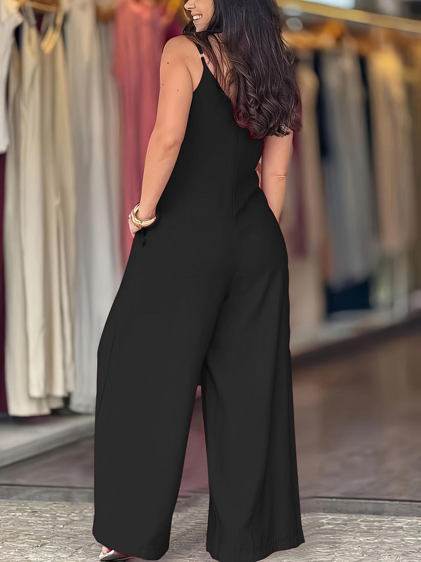 Women's Elegant Solid Color Strapless Jumpsuit, Stylish One-Piece for Casual Wear, Comfortable and Versatile Fashion Choice Women's Elegant Solid Color Strapless Jumpsuit, Stylish One-Piece for Casual Wear, Comfortable and Versatile Fashion Choice